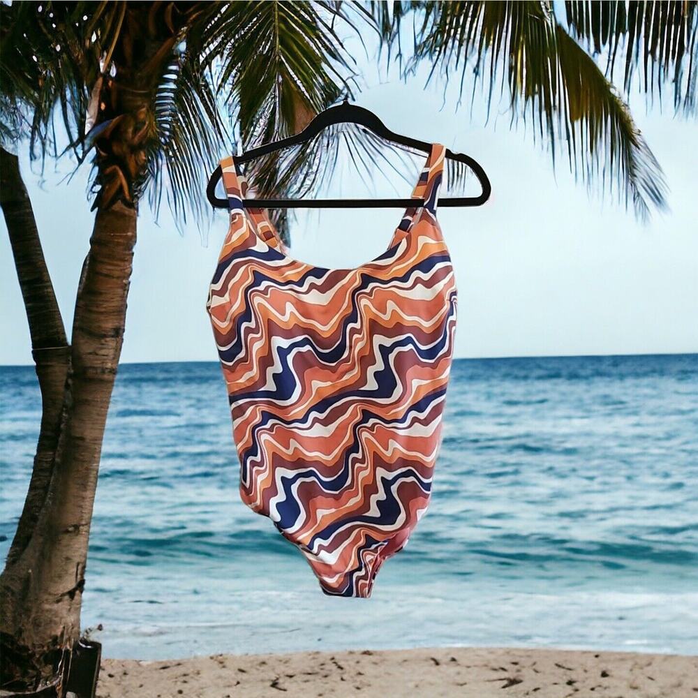 knix Classic Lined One Piece Swimsuit Size XXXL Heat Wave Removable Cups NWT